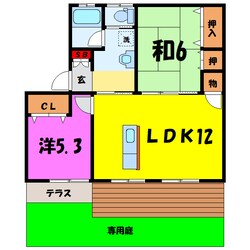 浅間パレス（安中市原市）の物件間取画像